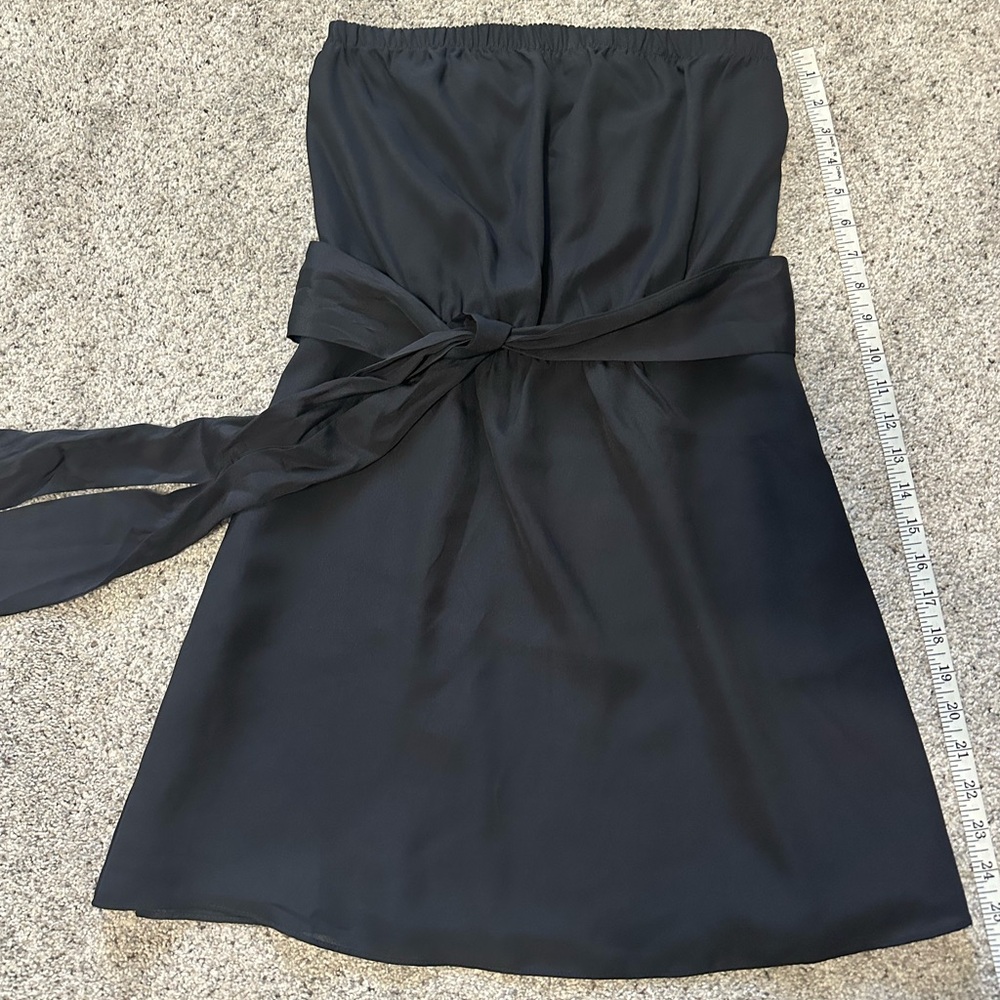 Express Black Strapless Tie Front Cocktail Dress